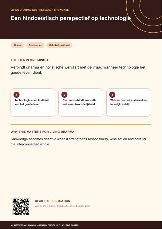 A3 poster: Een hindoeïstisch perspectief op technologie