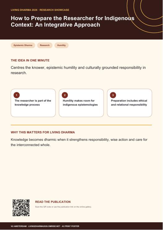 A3 poster: How to Prepare the Researcher for Indigenous Context: An Integrative Approach