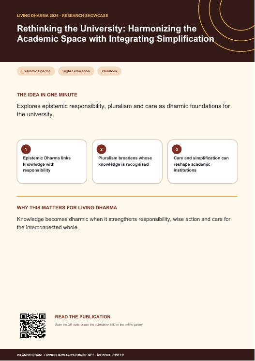 A3 poster: Rethinking the University: Harmonizing the Academic Space with Integrating Simplification