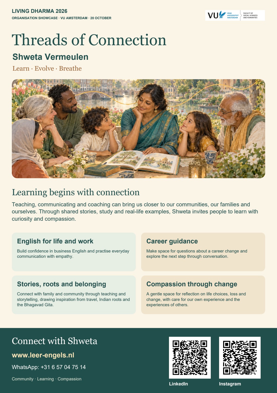 Threads of Connection — Shweta Vermeulen poster